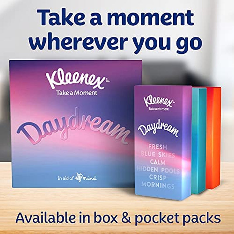 Kleenex Take a Moment Collection Tissues - 12 Cube Tissue Boxes - in Aid of Mind - Contains 4 Different Designs