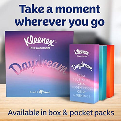 Kleenex Take a Moment Collection Tissues - 12 Cube Tissue Boxes - in Aid of Mind - Contains 4 Different Designs