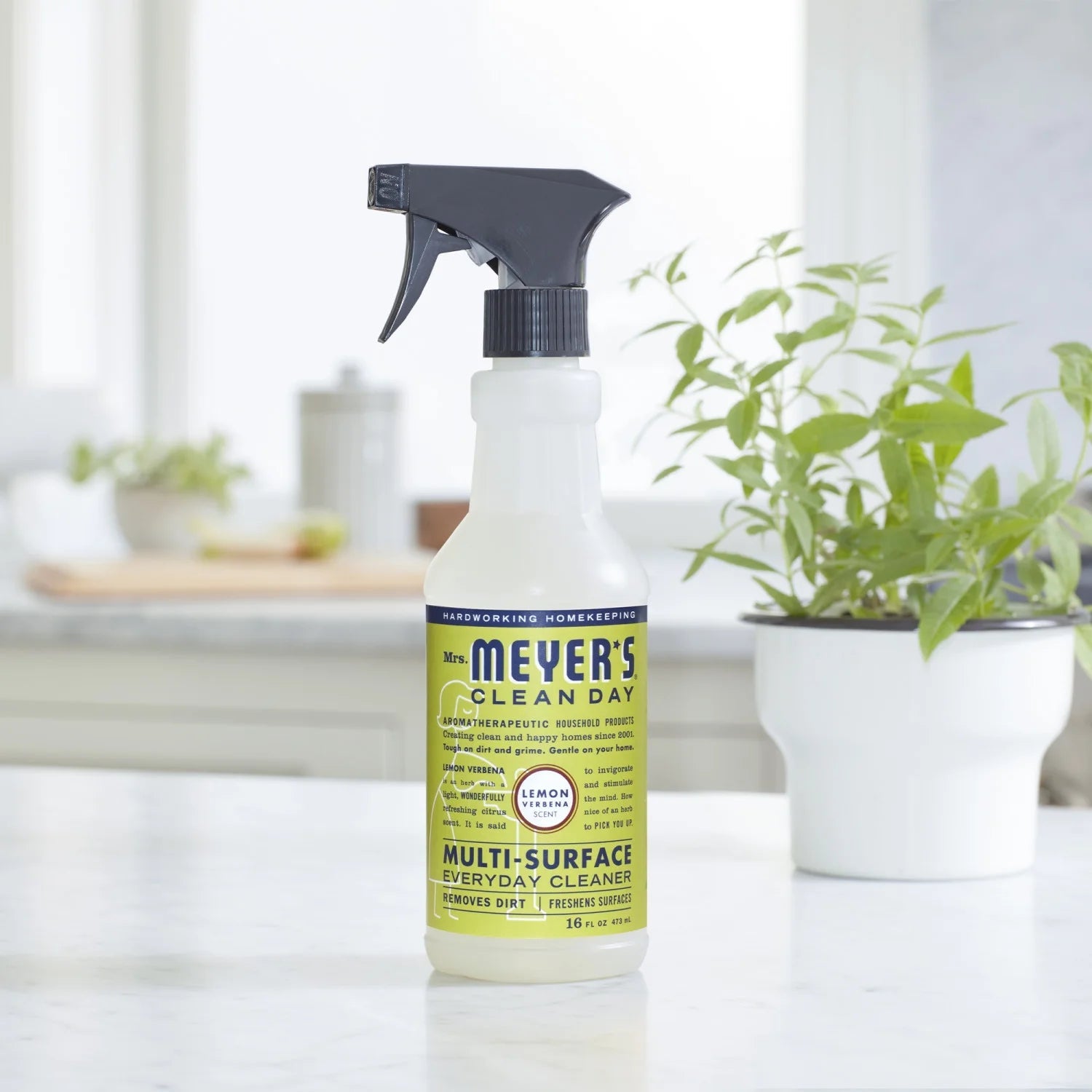 Mrs. Meyer’S Clean Day Multi-Surface Everyday Cleaner, Lemon Verbena Scent, 16 Ounce Bottle