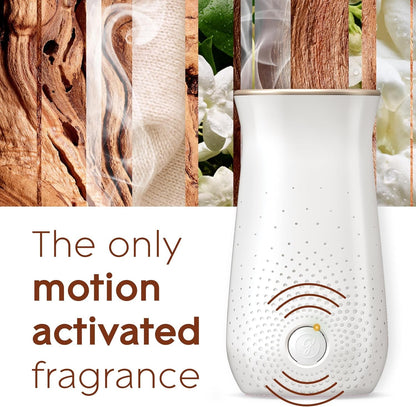 Glade Sense & Spray Air Freshener Refill, Motion Activated Automatic Room Spray and Odour Eliminator for Home, Sandalwood & Jasmine, Duo Pack (2 X 18Ml)