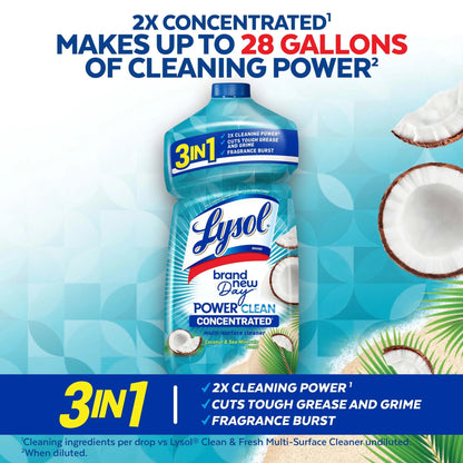 Lysol® Multi-Surface Cleaner - Pourable Brand New Day™ Coconut & Sea Minerals 9/28 Oz.