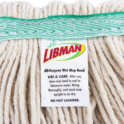 Libman White All-Purpose Cotton Wet Mop Refill Clip-On