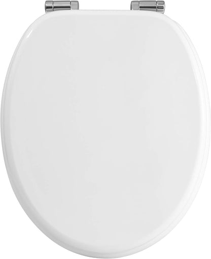 WOLTU Wooden Toilet Seat, Soft Close WC Seat with Strong Hinge Ideal for Standard Toilet Grey Maple