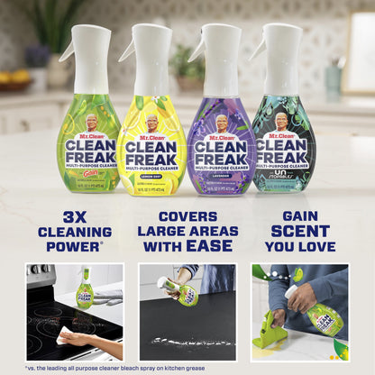 Mr. Clean Clean Freak All Purpose Cleaner Spray, Multi-Surface Cleaning, Gain, Refill, 16 Fl Oz