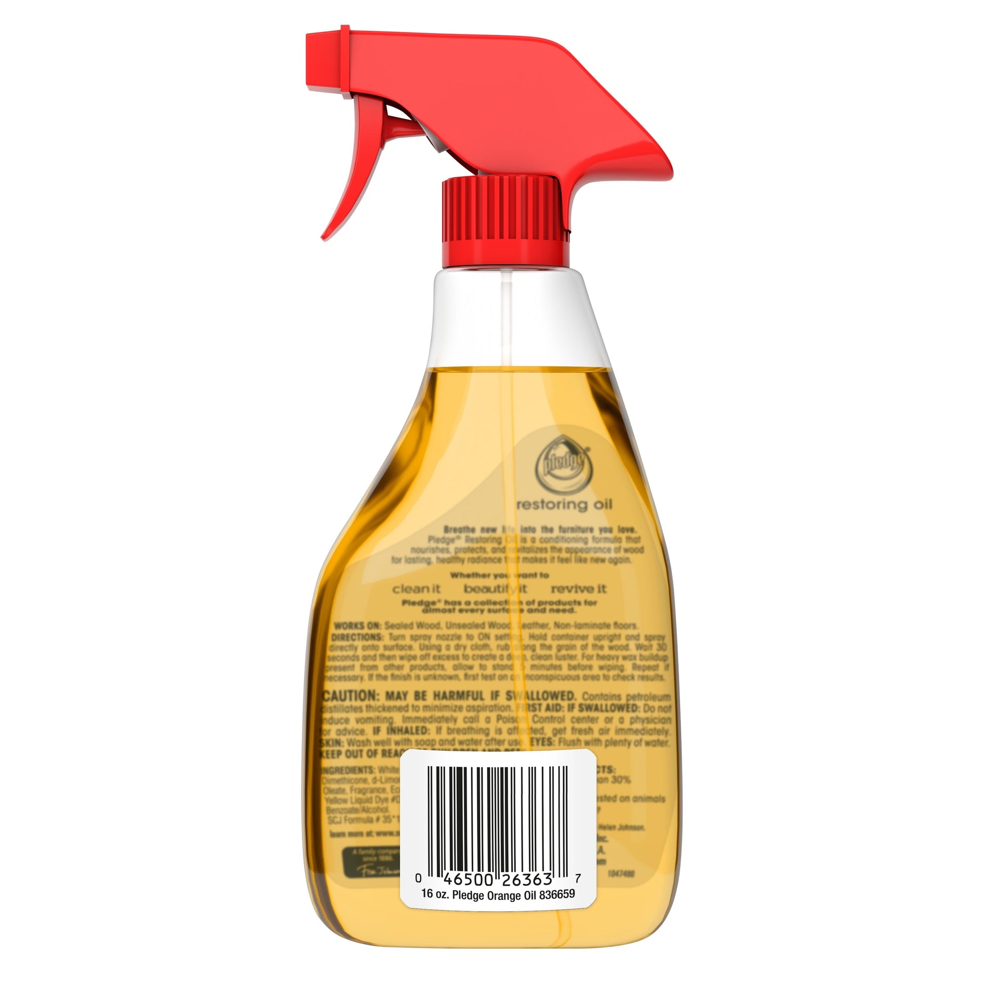 Pledge Restore & Shine Furniture Spray Cleaner with Orange Oil Polish, 16 Oz.