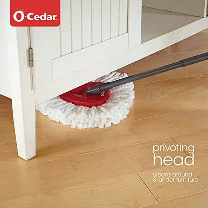 O-Cedar Easywring Microfiber Spin Mop, Bucket Floor Cleaning System