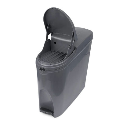 Sanitary Bin 20 Litre Feminine Hygiene Sani Waste Bins Female Toilet Disposal | Grey ABS Plastic