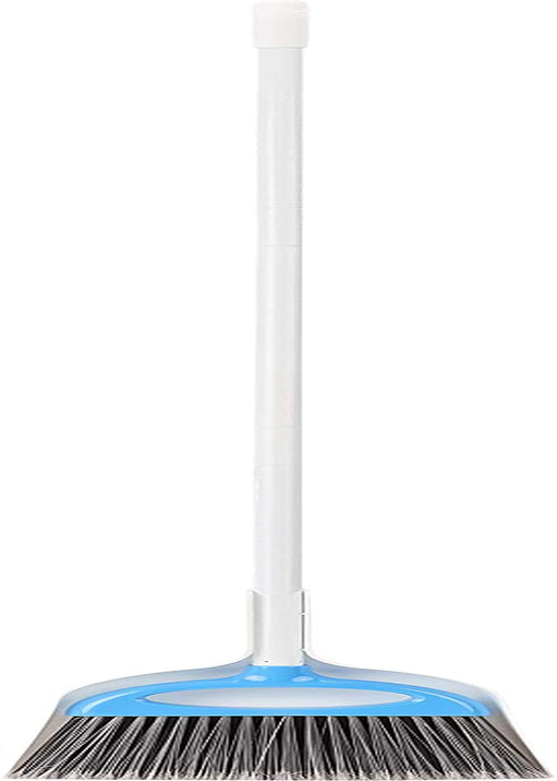 Amazon Basics Angled Push Broom, Blue&White