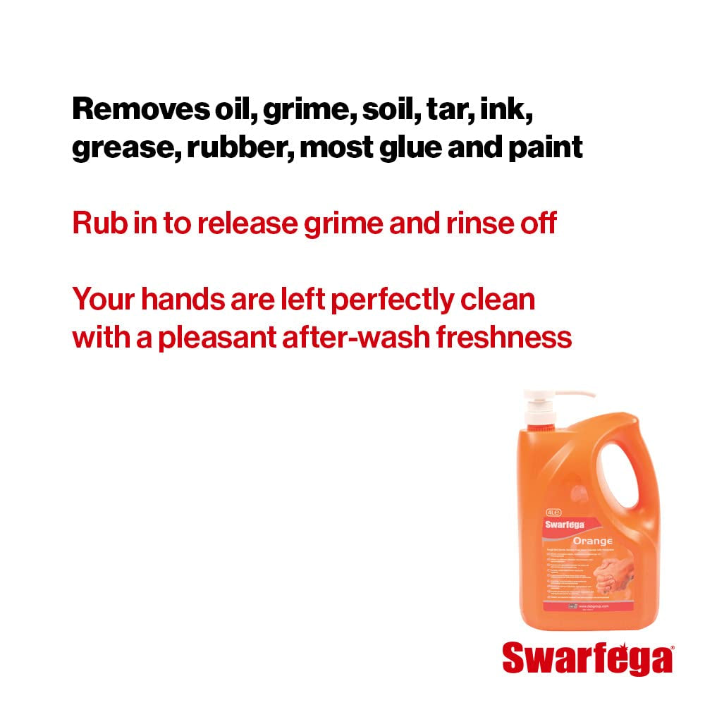 GENERIC Swarfega Orange Hand Wash, Solvent-Free Heavy Duty Hand Cleaner with Natural Scrub and Moisturisers, Gentle on Skin 4L Cartridge