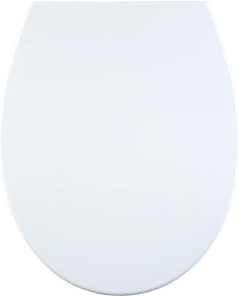 AQUALONA® Premium Thermoplastic Toilet Seat - Soft Close Hard-Wearing Seat with One Button Hinge Release, O-Shaped - Easy to Clean and Install with Universal Fittings, (White - Oval Shaped)