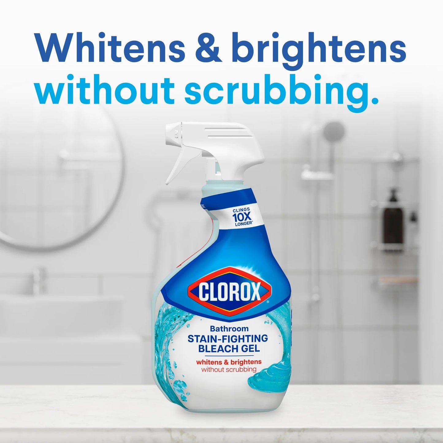 Clorox Bathroom Bleach Gel and Shower Cleaner Spray, 30 Oz