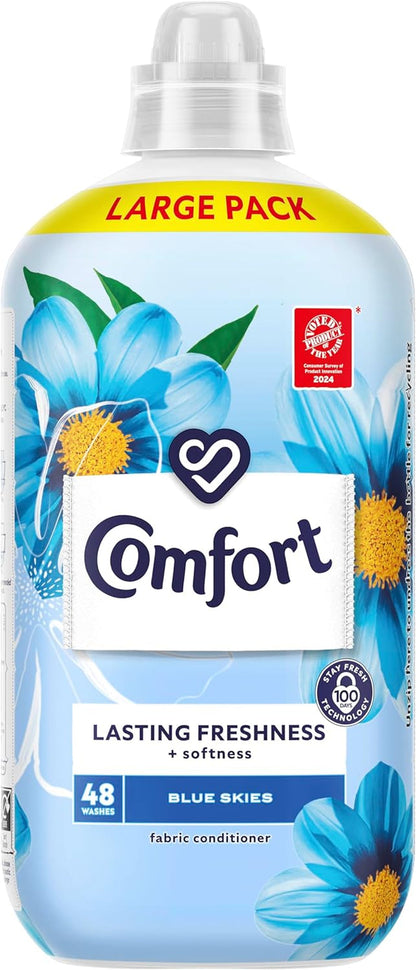 Comfort Sunshiny Days Fabric Conditioner with Stay Fresh Technology for 100 Days of Freshness + Fragrance* 160 Wash 4800Ml, Pack of 1