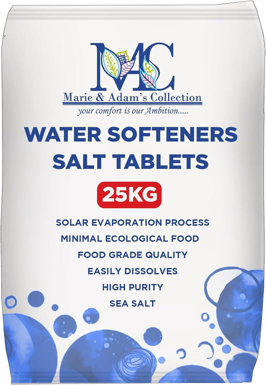 25 Kg Salt Tablets | Water Softener | Food Grade | Compatible to All Water Softner Machines 100% Genuine British Water Softener Salt Tablets 25Kg, Salt Tablet 1 Pack