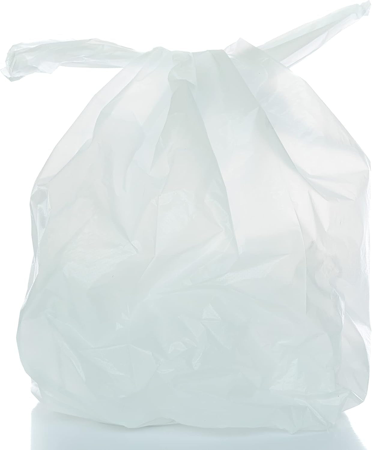 Kordis Strong Tie Handle Pedal Bin Liners - 6 X 30 Bags. 25L White Plastic Bin Bag Liners for Bedroom, Bathroom, Office, Mini Trash Can & Small Bins. 180 Unscented Garbage Bags (53 X 70Cm)