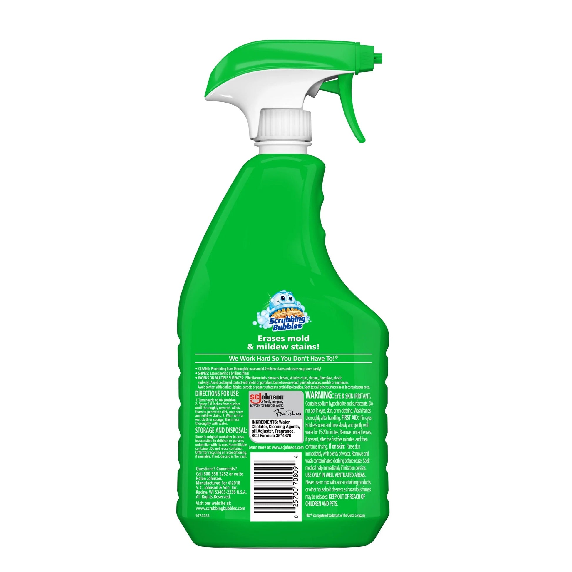 Scrubbing Bubbles Foaming Bleach Bathroom Cleaner, Fresh Scent, Trigger Bottle, 32 Oz, 1 Count