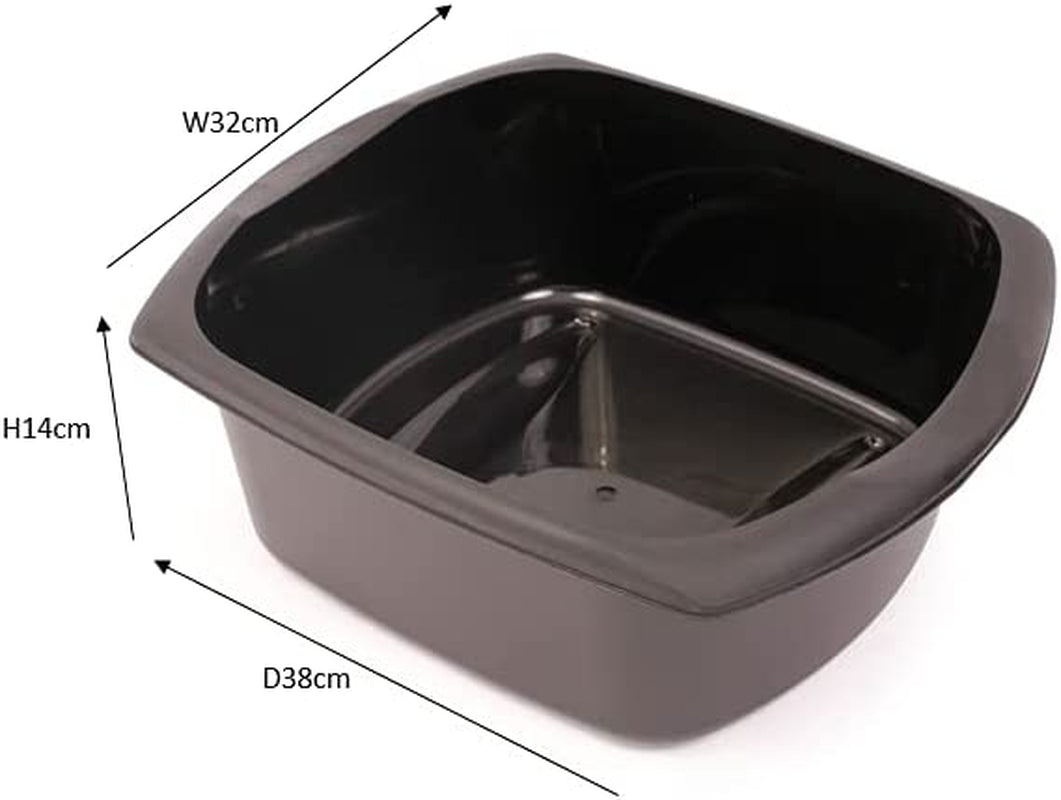 Addis Rectangular Washing up Bowl, Metallic, Large, 9.5 Litre