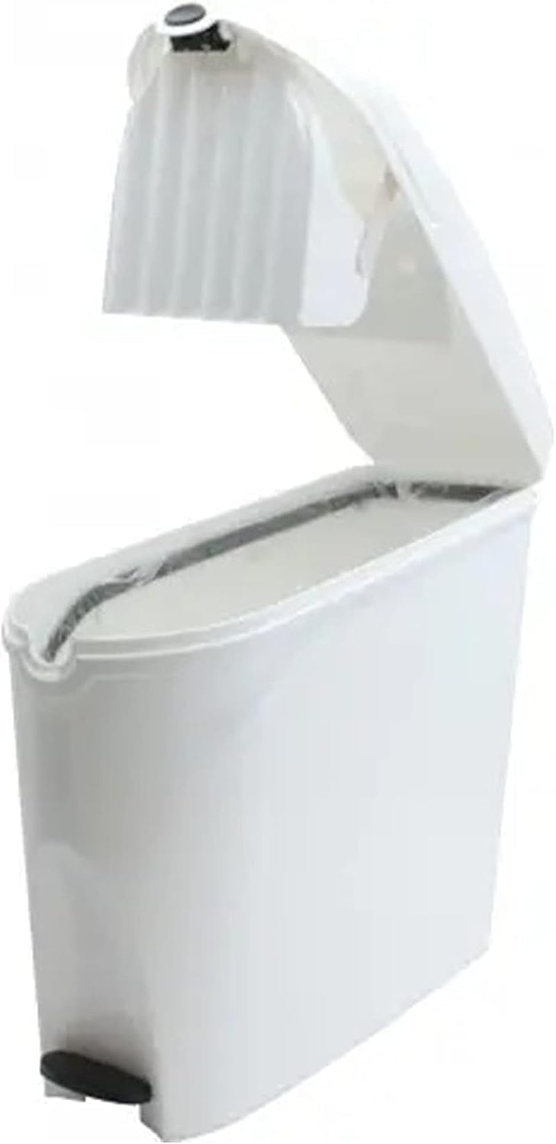 SUPAWASH-PRO Sanitary Bin 20L Slimline Washrooms Toilets Hygienic Disposal Pedal Container Bins for Female Ladies and Baby Hygiene Products - 20 Litres White