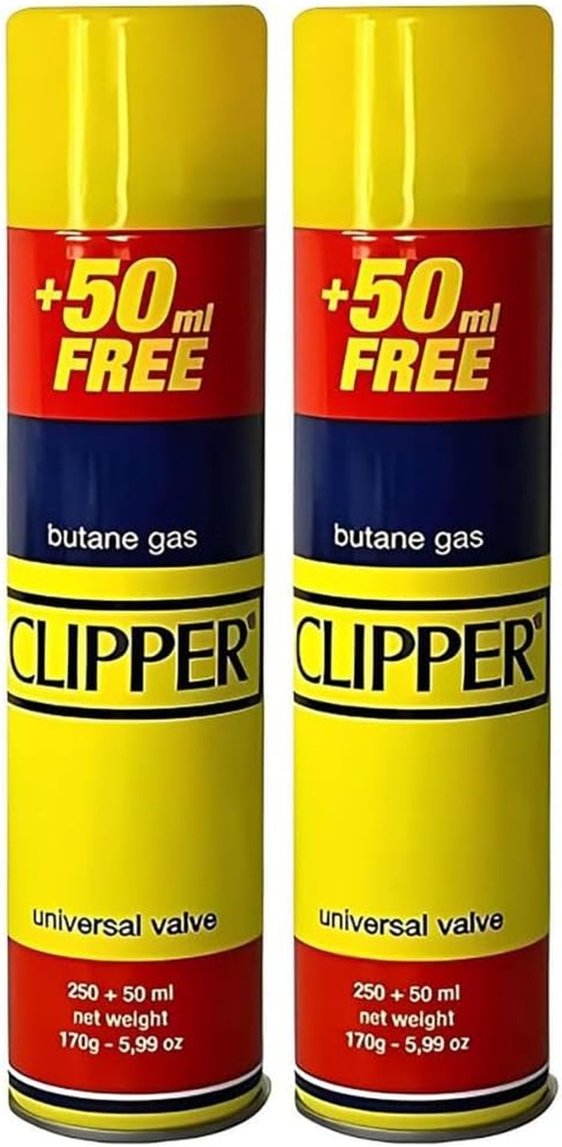 Luxtrous Genuine Clipper Butane Gas - Universal Refill Fluid for Lighters, BBQ, and Cooking - 300Ml Capacity - Reliable & Safe Fuel Solution (Pack of 2)