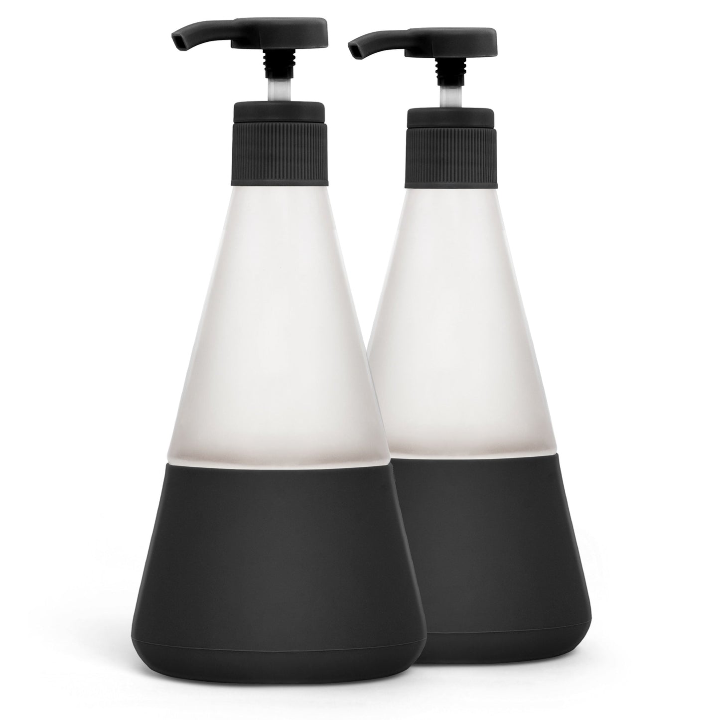 Cleancult Dish Soap Glass Dispenser, Shatter Resistant, Charcoal Gray, 2 Pack, 15 Oz