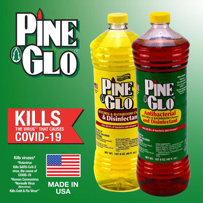 Pine Glo Antibacterial Disinfectant Cleaner, 40 Oz