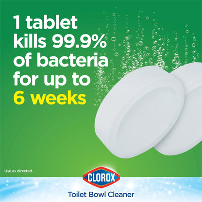 Clorox Bleach Automatic Toilet Bowl Cleaner Tablets, 4 Pack