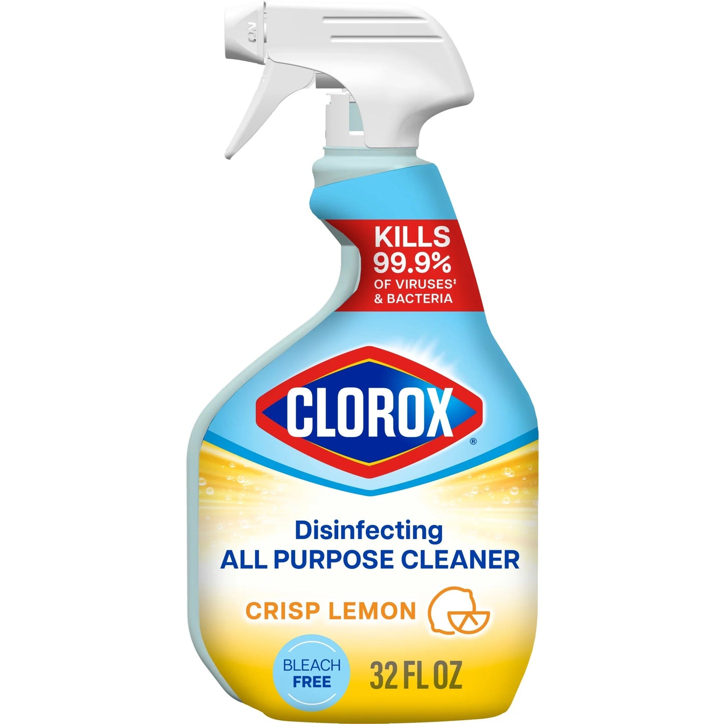 Clorox Disinfecting Bleach-Free All Purpose Cleaner, Crisp Lemon, 32 Fl Oz