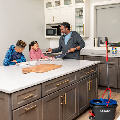 O-Cedar Rinseclean™ Clean Water Spin Mop and Bucket System | Clean with Clean Water | Removes 99% of Bacteria