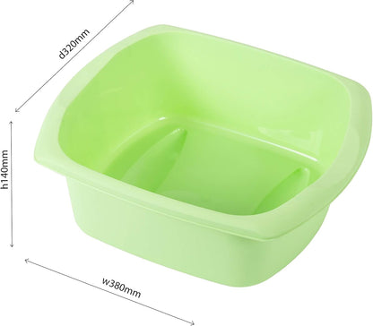 Addis Rectangular Washing up Bowl, Metallic, Large, 9.5 Litre