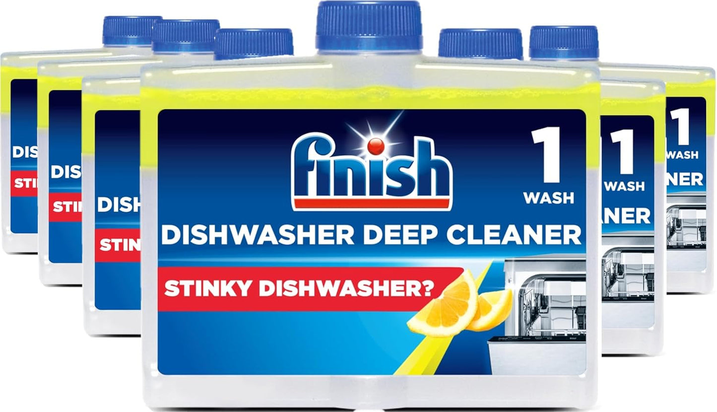 Finish Dishwasher Machine Cleaner | Original | Pack of 8, 250Ml Each |Deep Cleans and Helps to Prolong Life of Your Dishwasher