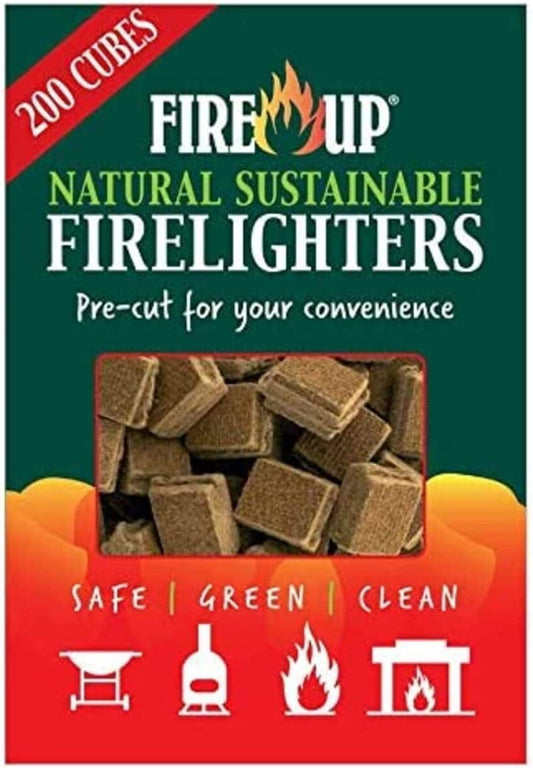 FIRE up Natural Sustainable Firelighters, Box of 200, Brown , 10681