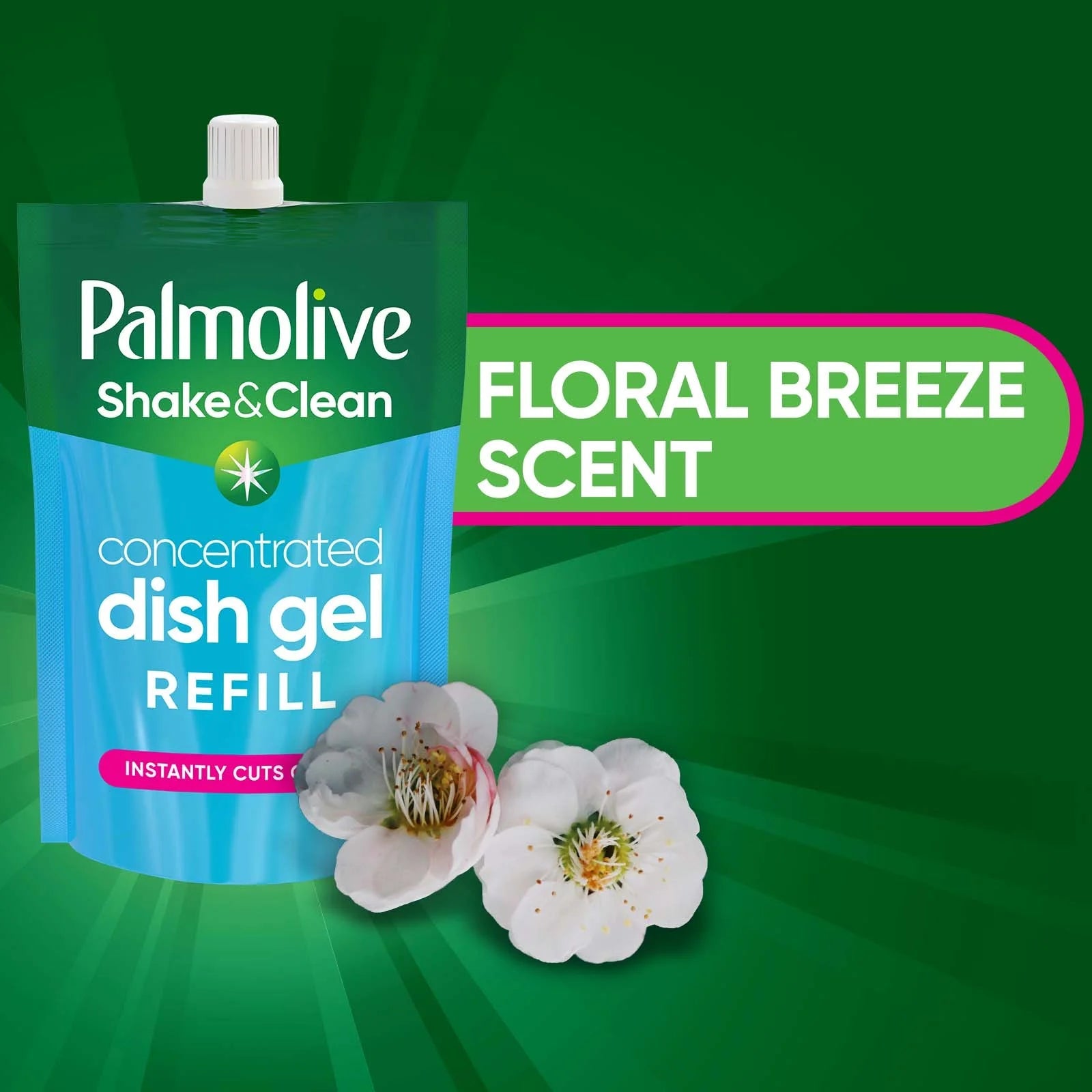 Palmolive Shake & Clean Starter Kit, Dish Soap Concentrate, 20 Oz, Floral Breeze Scent