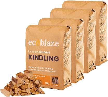 Ecoblaze 9Kg Kiln Dried Firewood Logs – Premium Fire Wood for Log Burner, Fire Logs for Wood Burner, Long-Lasting Firewood for Stoves and Fireplaces