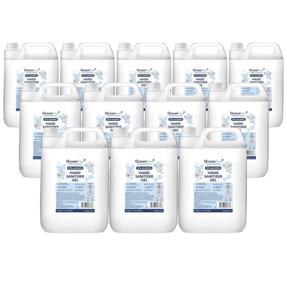 70% Alcohol Hand Sanitiser Gel - 5L Litres - Certified Surgical/Medical Grade - Made in the UK (Single)