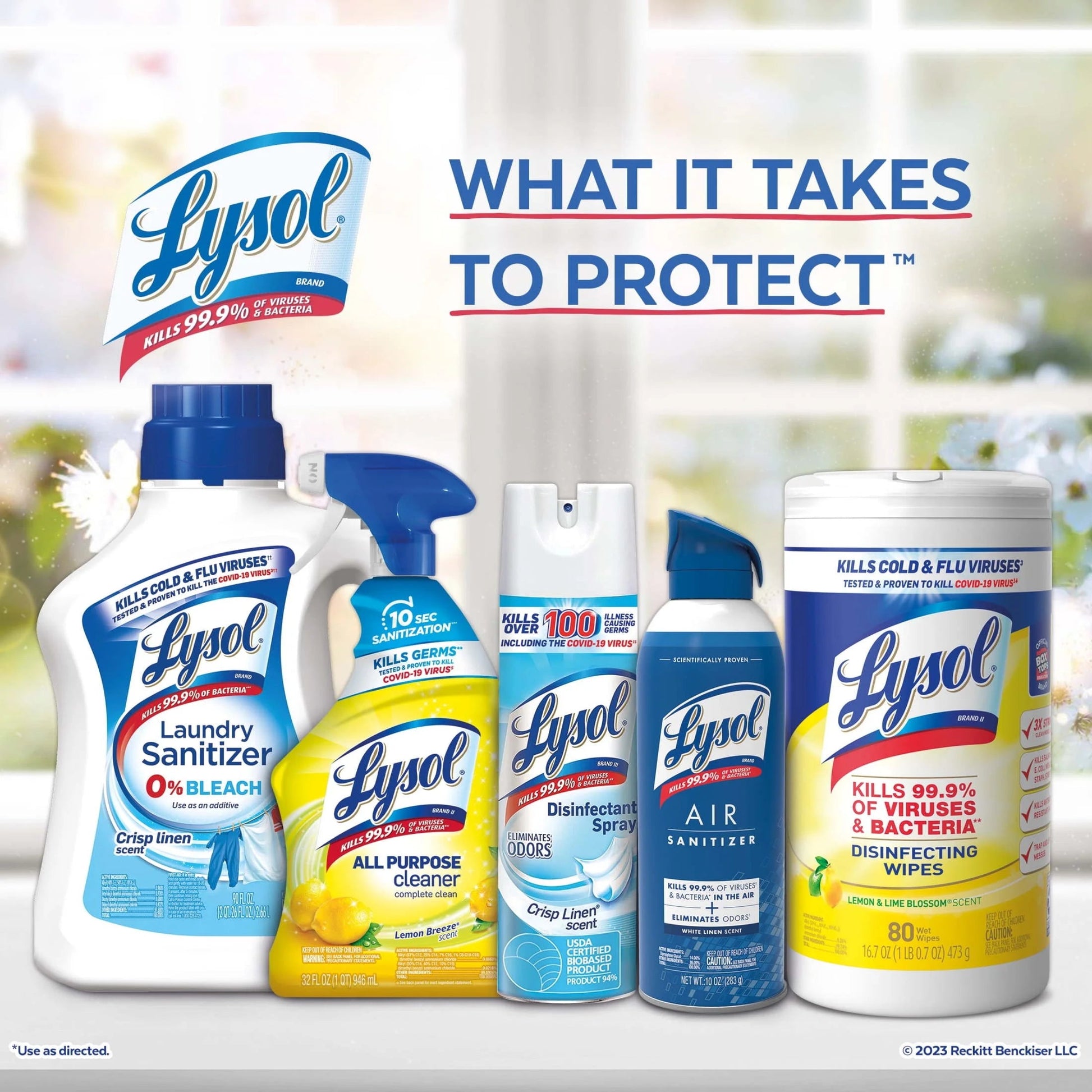 Lysol All-Purpose Cleaner, Sanitizing and Disinfecting Spray, 32 Oz Lemon Breeze Scent, Bottle