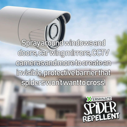 Xterminate Spider Repellent 1 Litre Spray for Indoor/Outdoor Use Suitable for CCTV Cameras, Doors and Windows. Super Strength Natural Peppermint Oil. Repels and Deters Spiders from Entering Homes