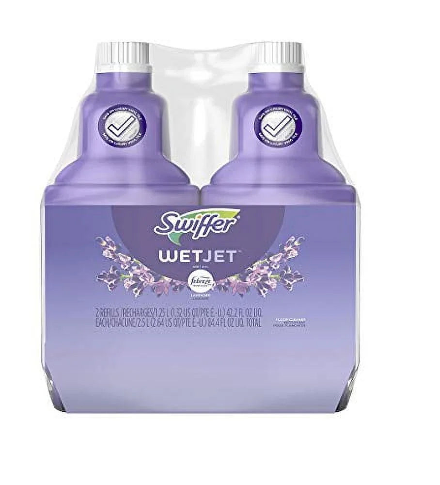 Swiffer Wetjet Multi-Purpose Floor Cleaner Solution Refill with Febreze Vanilla Scent 2 Pack of 1.25L by Swiffer