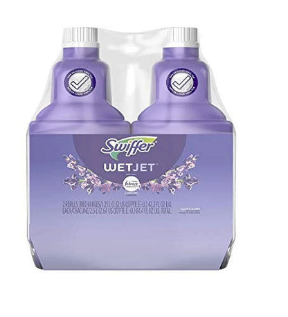 Swiffer Wetjet Multi-Purpose Floor Cleaner Solution Refill with Febreze Vanilla Scent 2 Pack of 1.25L by Swiffer