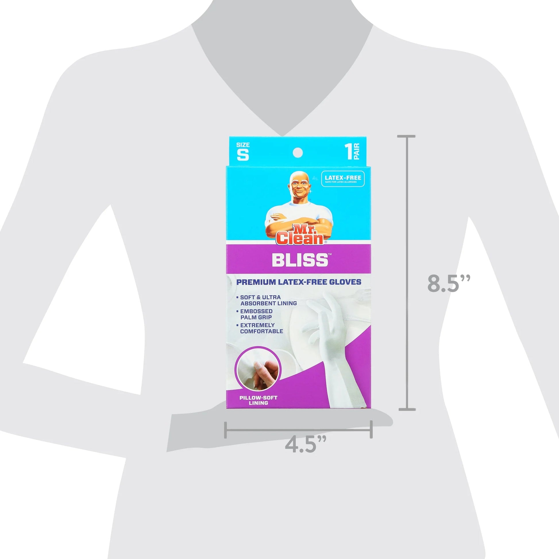 Mr. Clean Bliss Latex Free Gloves, Small