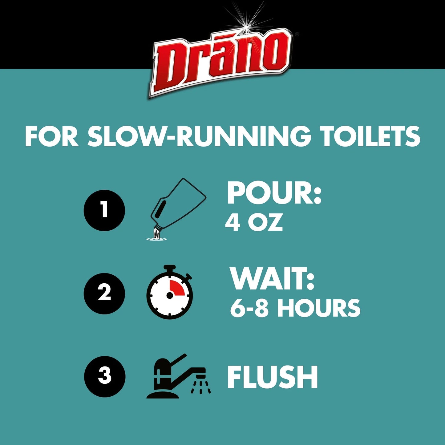 Drano Max Build-Up Remover, Drain Clog Kitchen and Bathroom Preventor, Liquid Commercial Line, 60 Oz