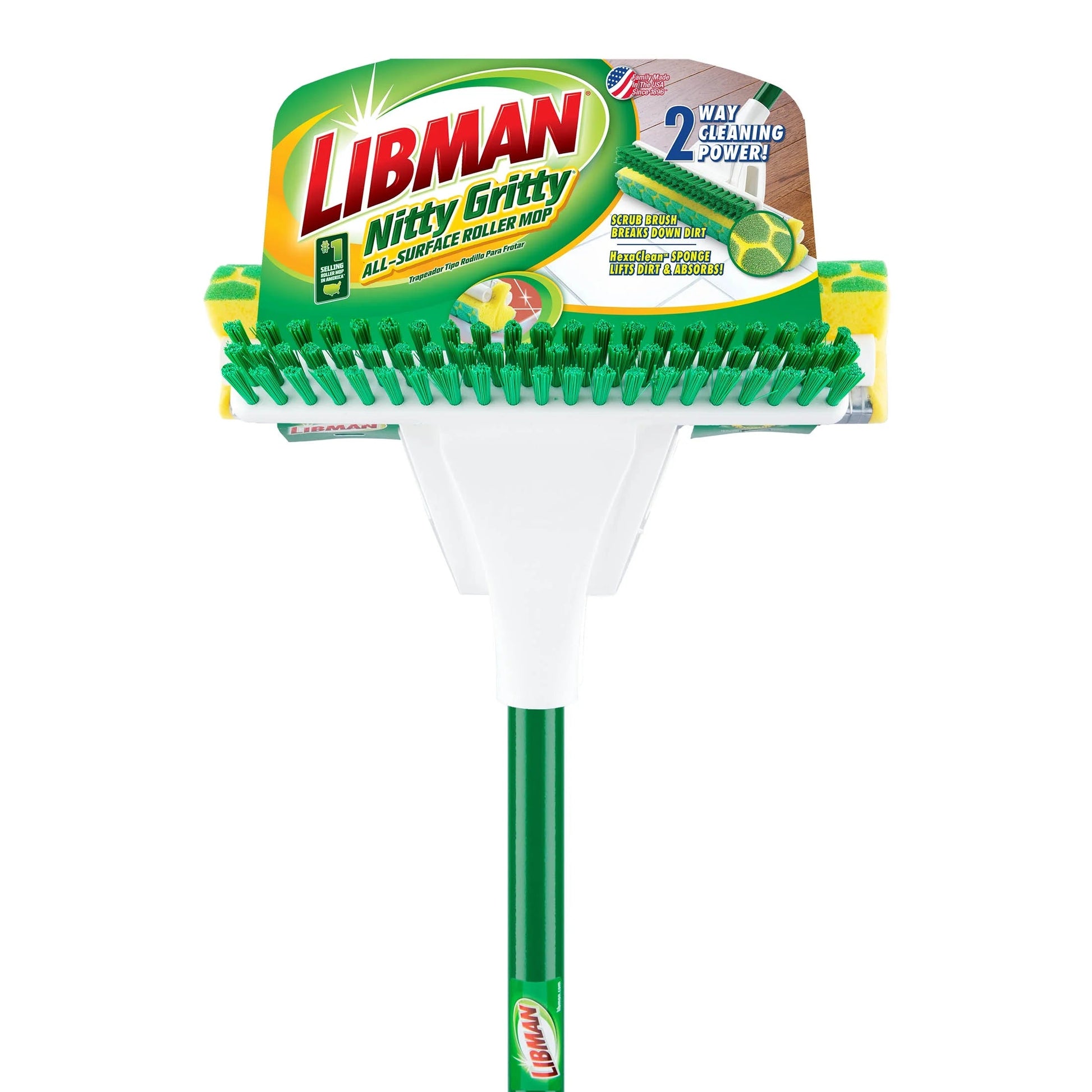 Libman Nitty Gritty Roller Mop with Scrub Brush