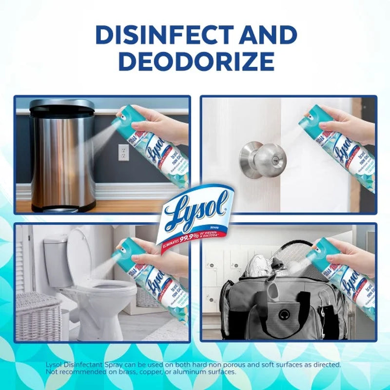 Lysol Disinfectant Spray, Sanitizing and Antibacterial Spray, for Disinfecting and Deodorizing, Brand New Day Coconut Water & Sea Minerals, 19 Fl. Oz