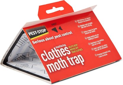 Pest-Stop Clothes Moth Traps - Insecticide Free and Odourless - Safe for Children and Pets - Ideal for Drawers - Easy to Assemble - Contains 2 Traps