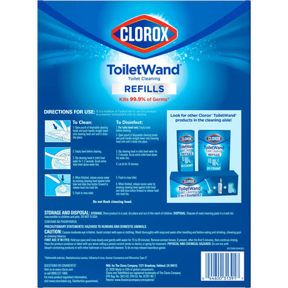 Clorox Toiletwand Disinfecting Refills, Disposable Wand Heads - Rainforest Rush - 20 Ct