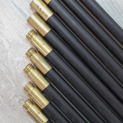 Faithfull FAIDRSET12 Drain Rod Set 9M (30Ft) 10 X Rods, Plunger, Worm. Brass Rod Commectors