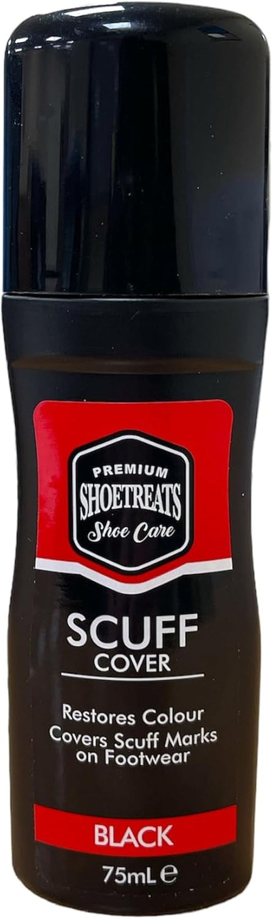 County Sales Shoetreats Shoe Care Scuff Cover - Black - 75Ml - Instant Shine Liquid Shoe Boot - for Smooth Leather - Work, Casual and Dress Shoes