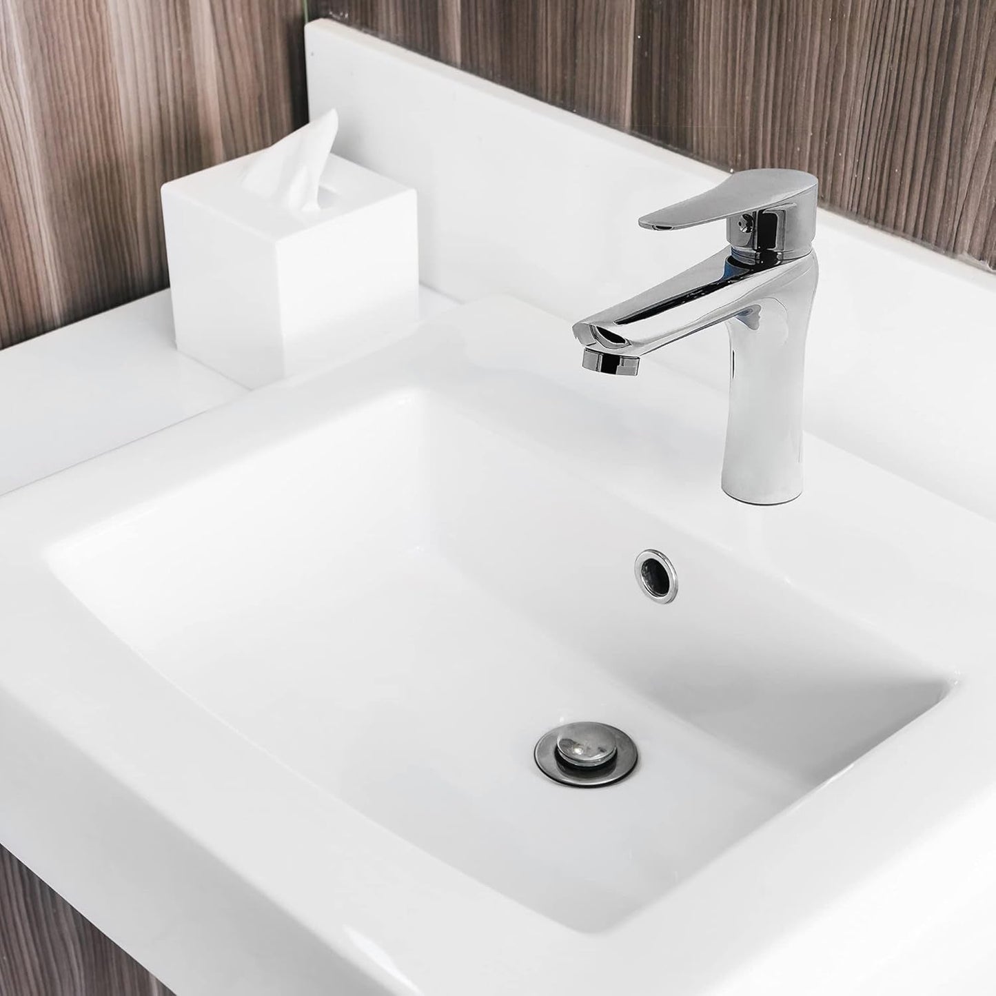 Xcel Home Slotted Chrome Click Clack Basin Waste - Durable Replacement Brass Pop-Up Sink Basin Plug with Seal - Universal Standard G 1 1/4" BSP Connection for Smooth Drainage & Easy Installation