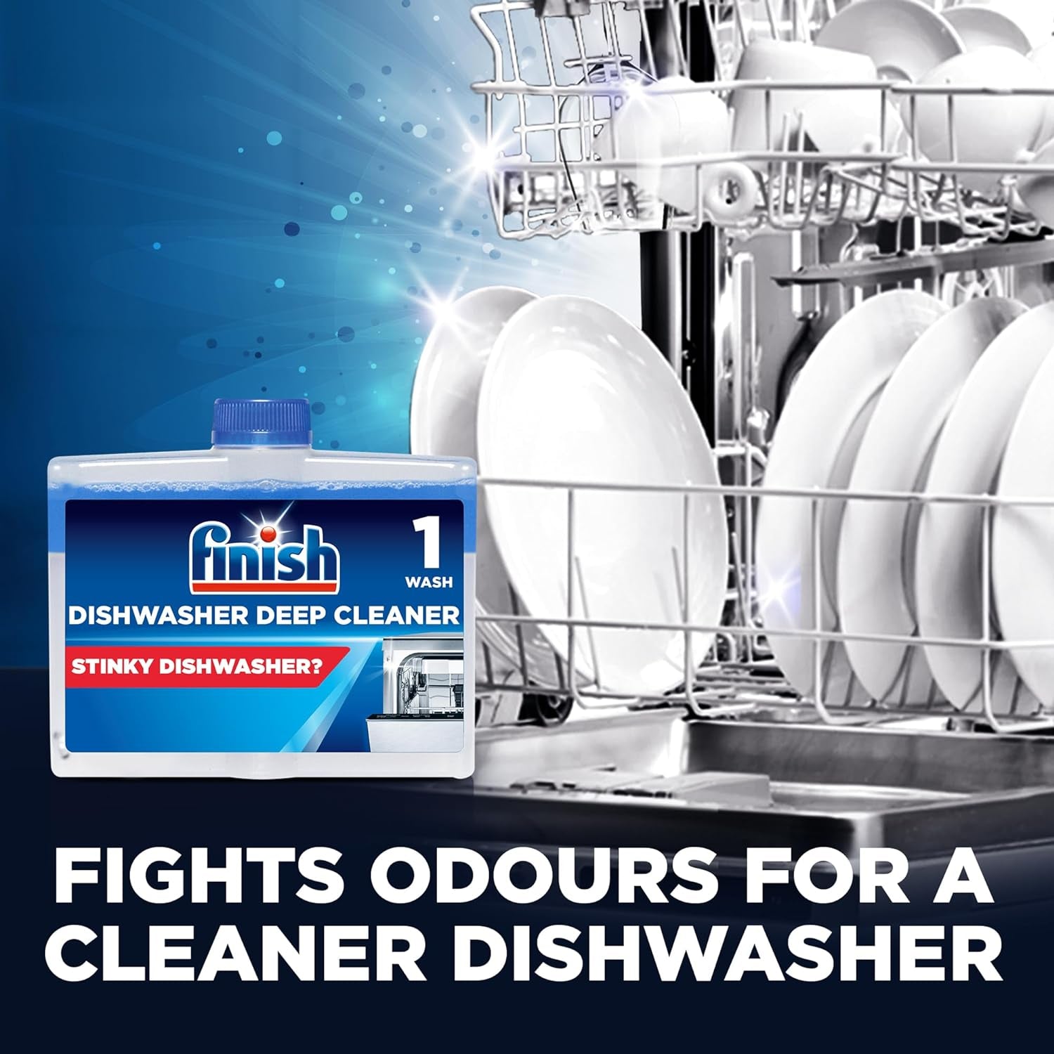 Finish Dishwasher Machine Cleaner , Lemon , Pack of 4, 250Ml Each ,Deep Cleans and Helps to Prolong Life of Your Dishwasher