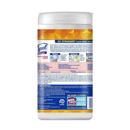 Lysol® Disinfectant Wipes, Multi-Surface Antibacterial Wipes, Mango & Hibiscus Scent, 80 Count