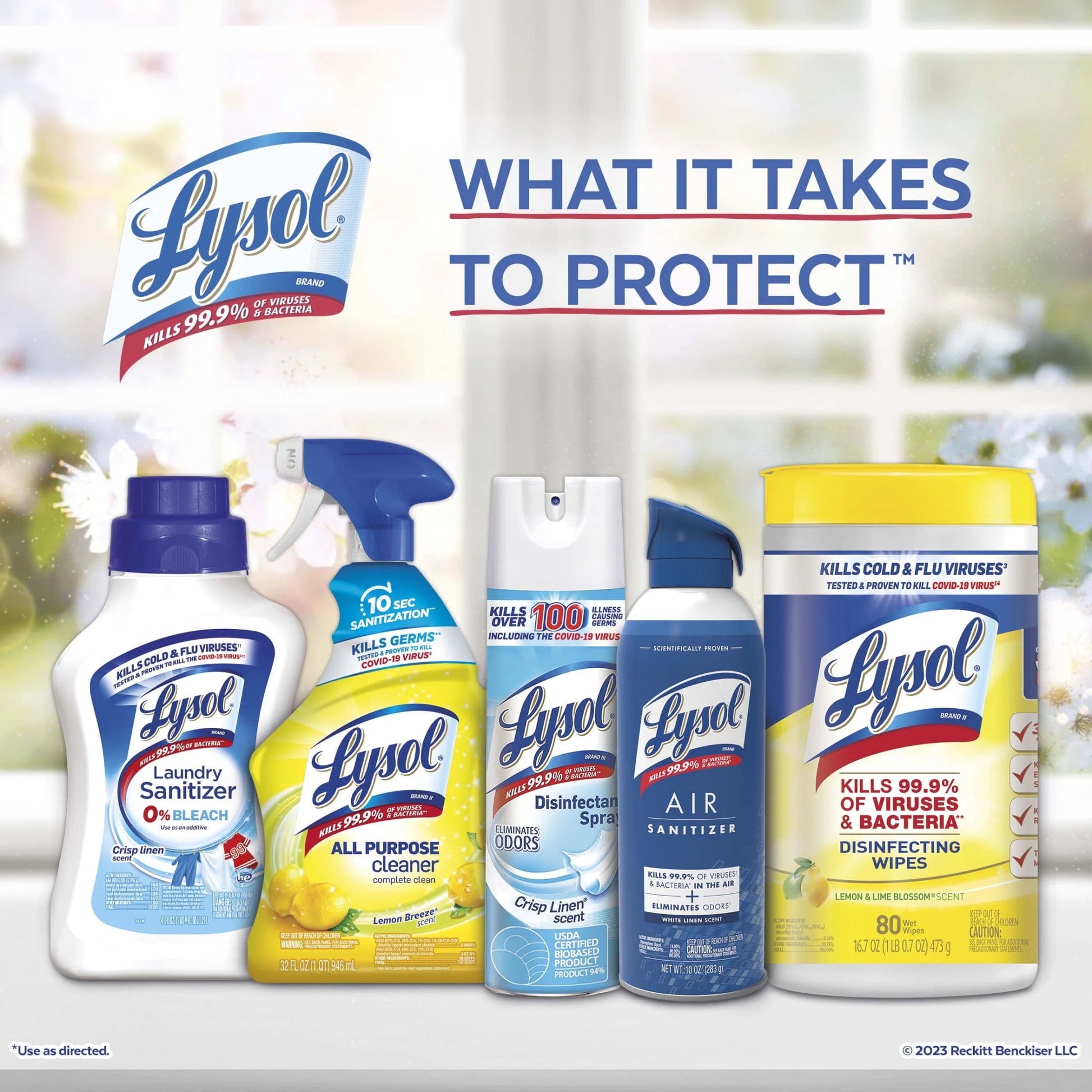 Lysol® Disinfectant Wipes, Multi-Surface Antibacterial Wipes, Mango & Hibiscus Scent, 80 Count