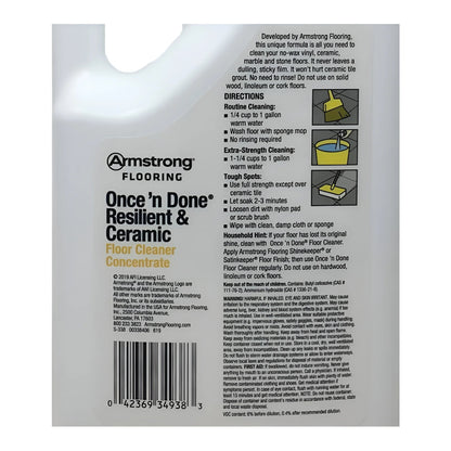 Armstrong 64Oz Once'N Done Citrus Scent Liquid Floor Cleaner for Laminate Floors